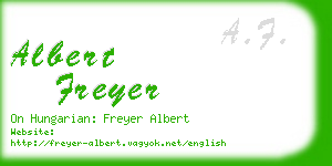 albert freyer business card